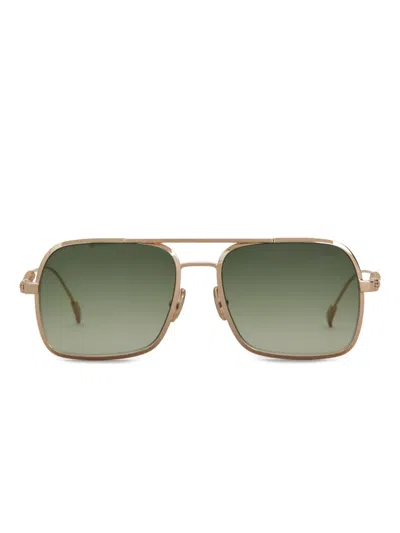 Tod's Braided Square-frame Sunglasses In Gold