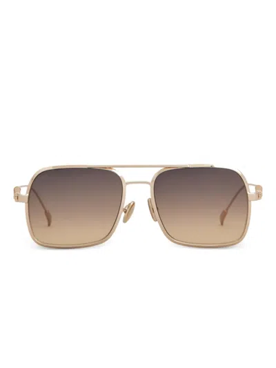 Tod's Braided Square-frame Sunglasses In Gold