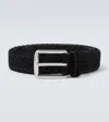 Tod's Braided Suede Belt In Black