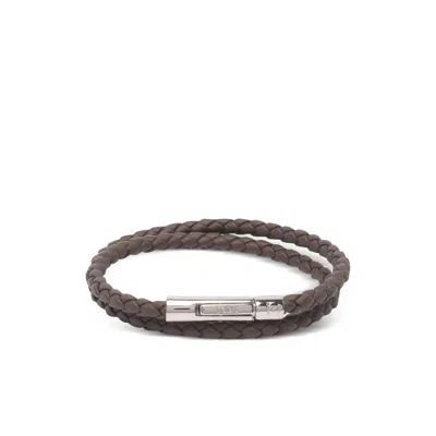 Tod's Braided Wrap Bracelet In Brown