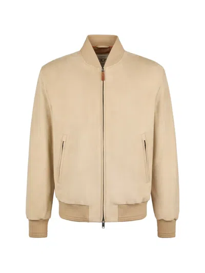 Tod's Brera Pashmy Bomber Jacket In Neutral