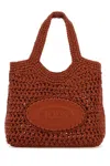 Tod's Brick Raffia Small Handbag