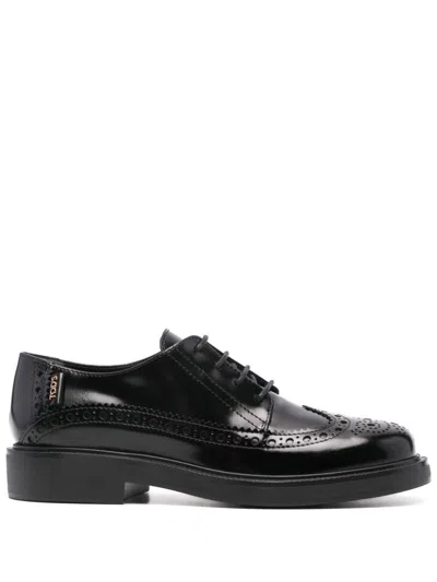 TOD'S LOGO-TAG LEATHER BROGUES