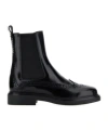 Tod's Black Leather Ankle Boots In Black