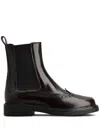 Tod's Black Chelsea Boots With Perforations In Leather Woman In Brown