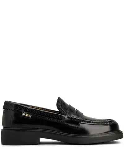TOD'S BROGUE-TRIM LEATHER LOAFERS