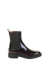 Tod's Tods Patent Leather Chelsea Boots In Brown