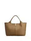 Tod's Tote Bag With Gold-tone Hardware And Metal Feet In Brown