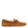 Tod's Mocassini In Pelle Scamosciata Cammello Uomo In Brown