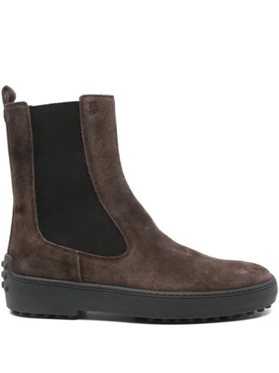 TOD'S BROWN ANKLE BOOTS