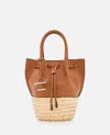 Tod's Logo Embossed Panelled Bucket Bag In Brown