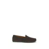 Tod's Brown Calf Leather Bos Taurus Slip-on Loafers In Brown