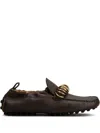 Tod's Gommino 22l Embellished Leather Loafers In Brown