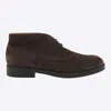 Tod's Suede Ankle Boot With Lace-up Closure And Rubber Sole In Brown