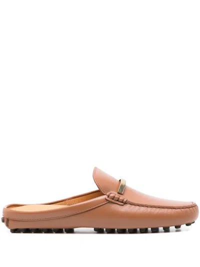 Tod's Brown Leather Loafers