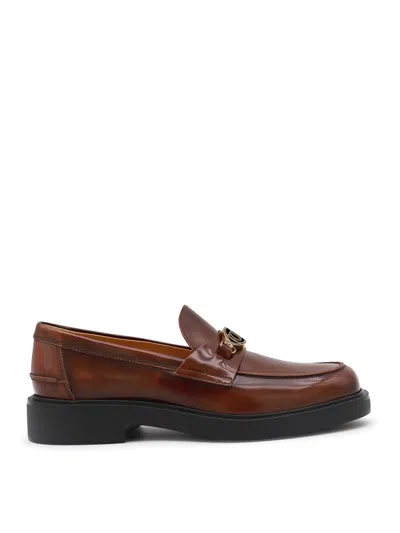 TOD'S BROWN LEATHER LOAFERS