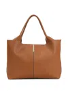 Tod's Brown Leather Medium Tote In Brown