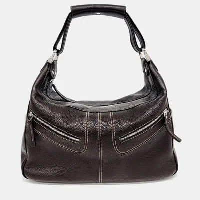 Pre-owned Tod's Brown Leather Shoulder Bag