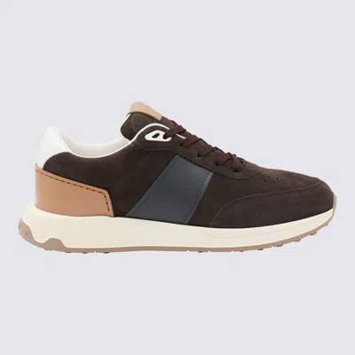 TOD'S BROWN LEATHER SNEAKERS