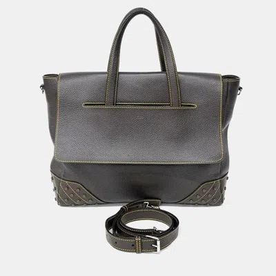 Pre-owned Tod's Brown Leather Tote And Shoulder Bag