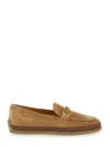 Tod's Brown Loafers With Cord Detail In Leather Woman