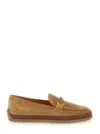 Tod's Brown Loafers With Cord Detail In Leather Woman In Brown