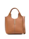 Tod's Brown Lobster Claw Fastening Two Rolled Top Handles Adjustable Detachable Shoulder Strap Compositi In Brown