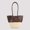 Tod's Raffia And Leather Shopper Bag With Spacious Interior In Brown