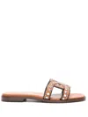 Tod's Women's Maxi Catena Stud Embellished Sandals In Brown