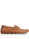 Tod's Round Head Flat-bottomed Love Shoes In Brown