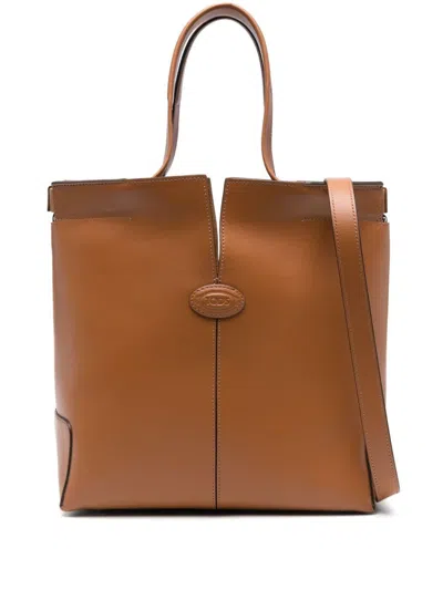 Tod's Brown Small Di Bag Folio Tote Bag
