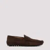 TOD'S BROWN SUEDE GOMMINO PENNY LOAFERS
