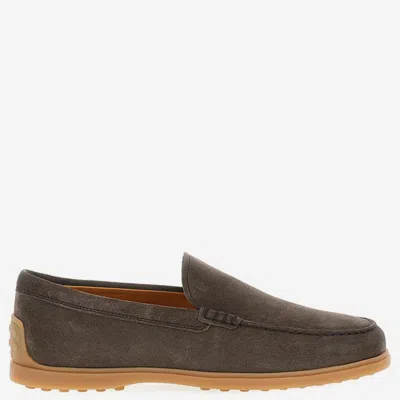 Tod's Suede Loafers In Brown