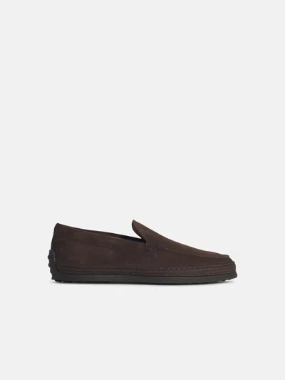 Tod's Brown Suede Loafers