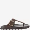 Tod's Buckle Detail Flat Sole Open Toe Slide