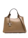Tod's Micro Handbag With Textured Finish And Adjustable Strap In Brown
