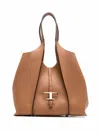Tod's Medium T Timeless Leather Tote Bag In Brown