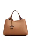 Tod's T Timeless Micro Leather Handbag In Brown
