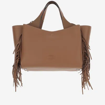 Tod's Brown T Timeless Mini Tote