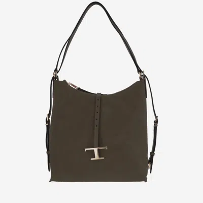 Tod's Brown T Timeless Shoulder Bag
