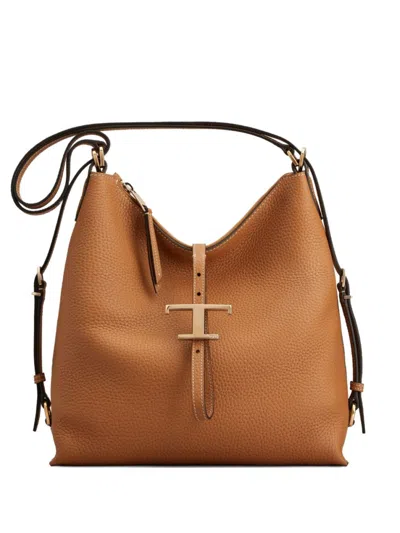 Tod's Brown T Timeless Small Shoulder Bag