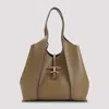 Tod's Medium T Timeless Grained Leather Tote Bag In Brown