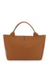 Tod's Brown Tote Bag With Magnetic Closure And Embossed Logo Detail