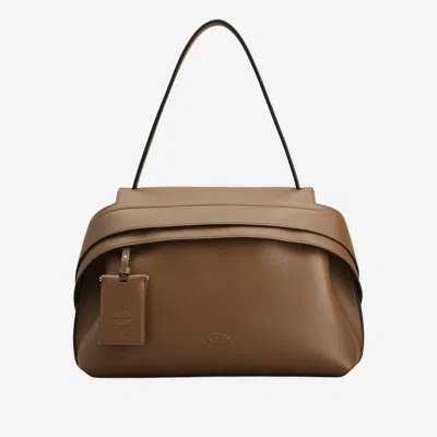 Tod's Tods Wave Medium Shoulder Bag In Brown