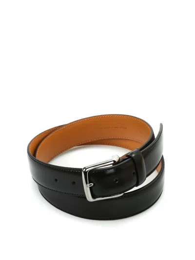 Tod's Brushed Leather Belt In Negro