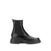 Tod's Chunky Sole Ankle Boots With Elastic Panels In Black