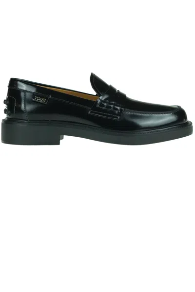 Tod's Brushed Leather Mocassins In Multi