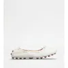 Tod's Bubble Ballerinas In Leather In White