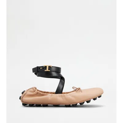 Tod's Bubble Ballerinas In Leather With Strap