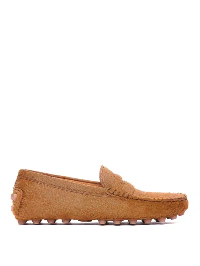 Tod's Suede Gommino Driving Shoes In Beis